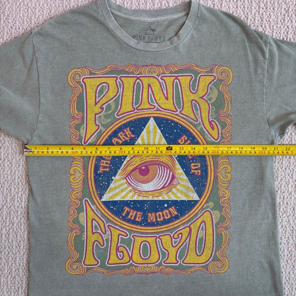 Pink Floyd The Dark Side of the Moon T Shirt, Size M Green Cotton Graphic Tee - Picture 8 of 16